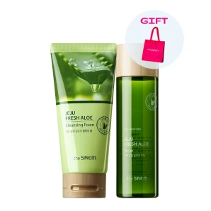 the SAEM Set hidratant pentru față Jeju Aloe Skin Relief Set, 2 buc