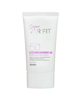 Apieu Cremă cu protecție solară Super Air Fit Mild Matte SPF50+ PA++++, 50 ml
