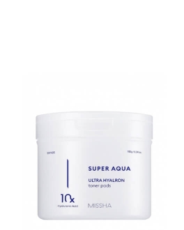 Missha Увлажняющие тонер-пэды Super Aqua Ultra Hyalron Toner Pad, 90 шт