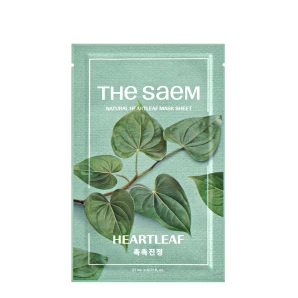 the SAEM Mască calmantă din țesătură Natural Heartleaf, 21 ml