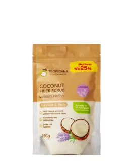 TROPICANA Сухой скраб для лица и тела Coconut Fiber Scrub, 250 г