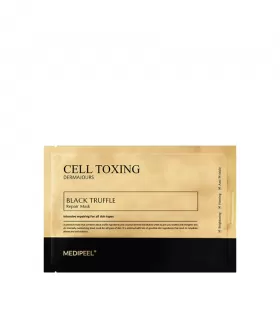 MEDIPEEL Mască rejuvenantă din țesătură Cell Toxing Dermajours Black Caviar, 1 buc