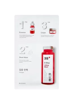 Missha Трехступенчатая маска для лица 3-step Lifting Mask, 1.5 г + 25 г + 1.5 г