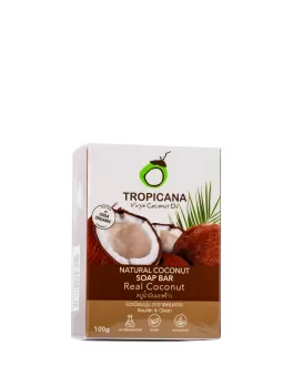 TROPICANA Натуральное мыло кусковое Natural Coconut Real Coconut, 100 г 