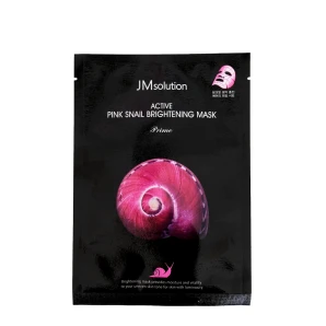 JMsolution Mască iluminatoare din țesătură Active Pink Snail, 30 ml