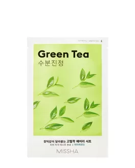 Missha Mască calmantă din țesătură Airy Fit Green Tea, 1 buc 