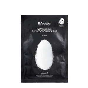 JMsolution Mască din țesătură Water Luminous Silky Cocoon Black, 1 buc
